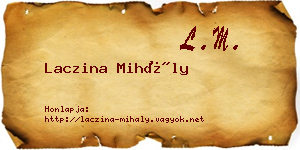 Laczina Mihály névjegykártya